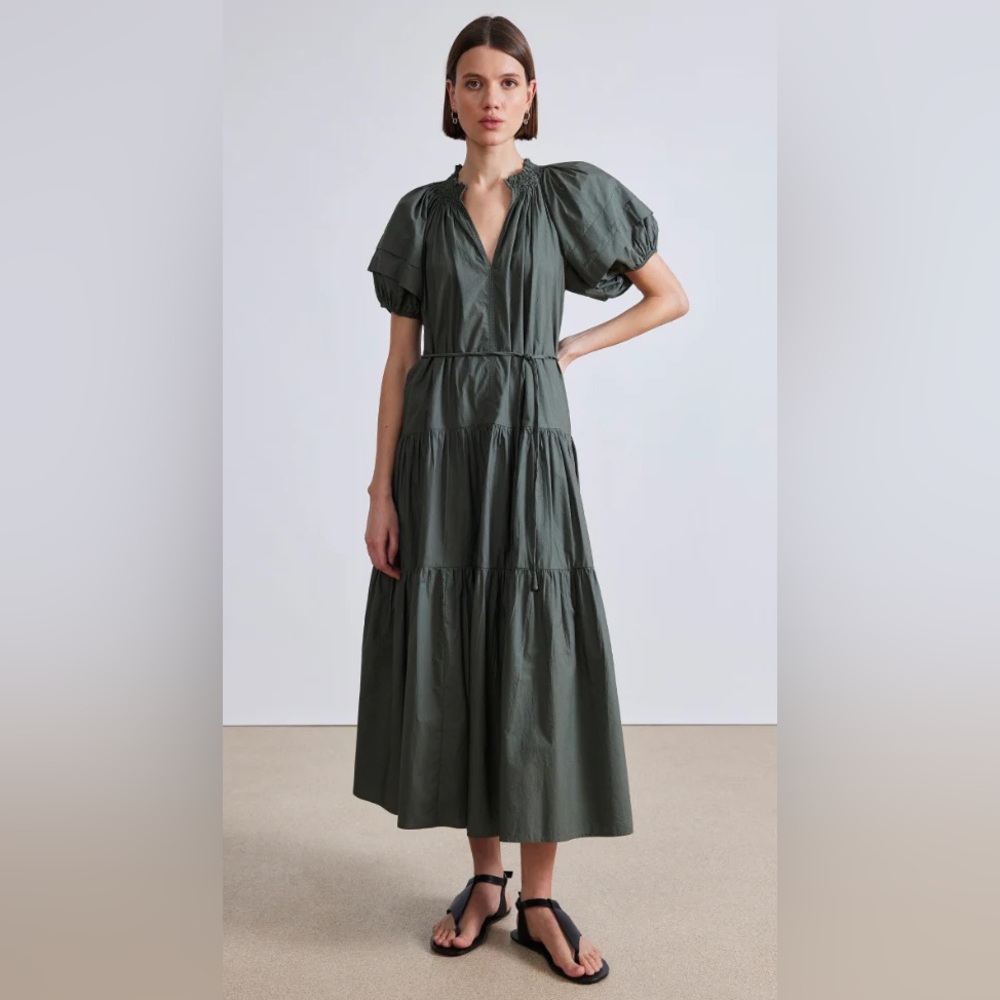 Apiece Apart Uva Romantic Green Maxi Dress
